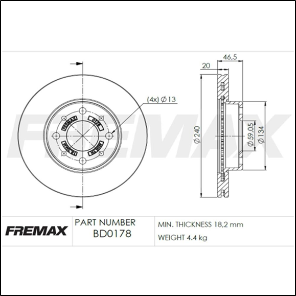 DISCO DE FRENO DEL FIAT PALIO (1.5)/PALIO (1.3-8V-16V)/PALIO WEEKEND (1.3-16V-1.4-1.5)/SIENA (VENTILADO)