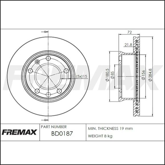 DISCO DE FRENO DEL MERCEDES BENZ SPRINTER 416 CDI 03/... (VENTILADO)