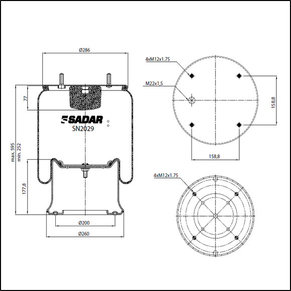 FUELLE DE SUSPENSION NEUMATICA  - RANDON
