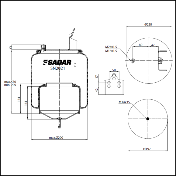 FUELLE DE SUSPENSION NEUMATICA - VOLVO FH