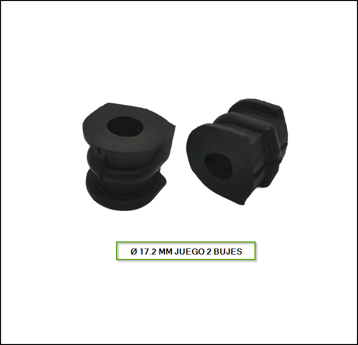JUEGO 2 BUJES BARRA ESTABILIZADORA DELANTERA NISSAN X-TRAIL 07/18 Ø 17,2 MM
