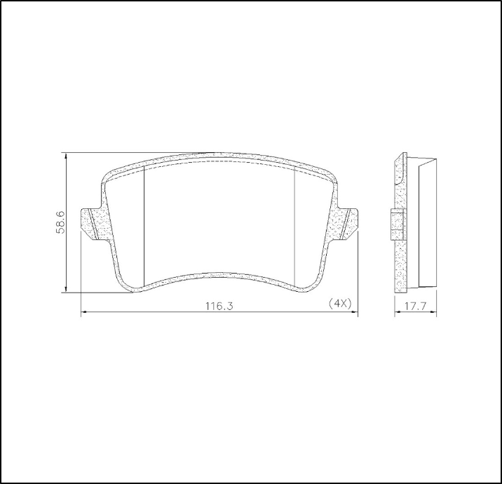PASTILLA DE FRENO TRAS AUDI A4/Q5