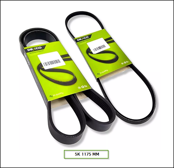 CORREA POLY V FIAT ARGO CRONOS FIORINO GRAND SIENA IDEA MOBI PALIO WEEKEND PULSE SIENA STRADA UNO 1.0 - 1.3 - 1.4 16V 10/22 - 5K 1175 MM