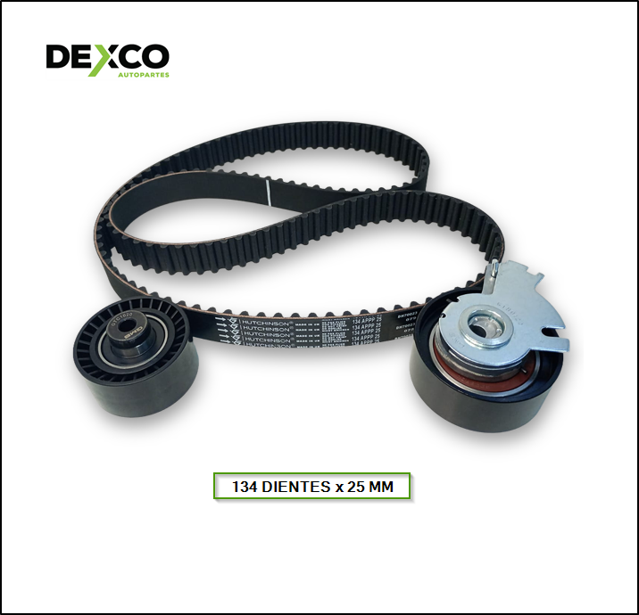 KIT DE DISTRIBUCION CITROEN C3 1.6 Vti / C3 / BERLINGO II / XSARA / XSARA PICASSO 1.6 16v - PEUGEOT 208 / 308 1.6 Vti / 206 / 207 / 307 / PARTNER 1.6 16v (134 DIENTES x 25 mm) - SKF VKMA-03256