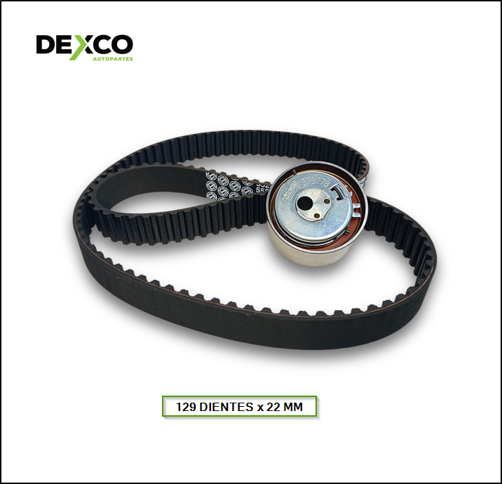 KIT DE DISTRIBUCION FIAT FIORINO, IDEA, PALIO, UNO, PUNTO Todos motor 1,4 8V - FIRE (129 dientes x 22 mm) - SKF: VKMA-02206/1