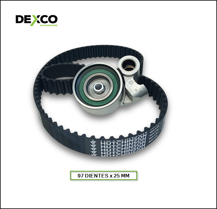 KIT DE DISTRIBUCION TOYOTA HILUX 2.5 D 2.5 TD 3.0 TD  2005/... - KIT PARA BOMBA INYECTORA (97 dientes x 25 mm) - SKF: VKMA-91711