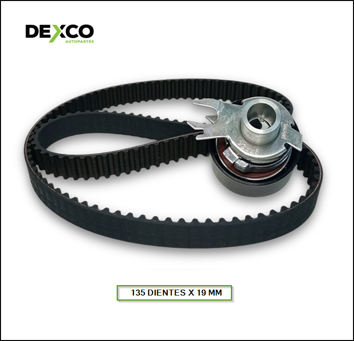 KIT DE DISTRIBUCION VOLKSWAGEN CROSSFOX / FOX / GOL / GOL TREND / GOLF / SAVEIRO / SURAN / VOYAGE 1.6 (135 DIENTES x 19 MM) - VKMA-01107