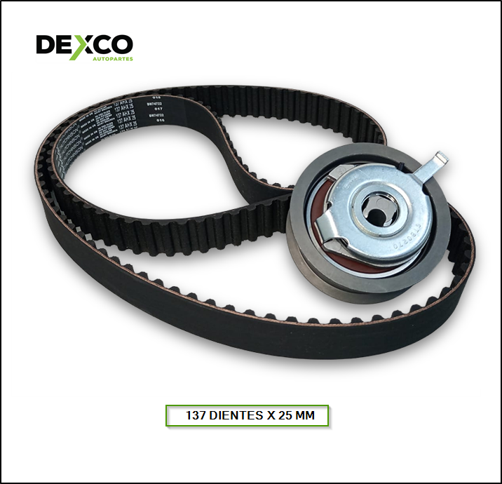 KIT DE DISTRIBUCION AUDI - VOLKSWAGEN GOL / GOLF / POLO 1.9 SDI - TENSOR AUTOMATICO (137 DIENTES X 25 MM) - MOTORES 1.9D / 1.9 TD - SKF: VKMA-01013