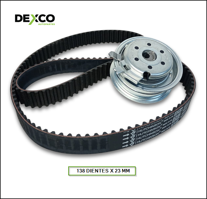 KIT DE DISTRIBUCION VOLKSWAGEN GOLF 1.6 Y 8V - GOLF 2.0 8V - BORA 2.0 8V (138 DIENTES X 23 MM) - AUDI A3 1.6 - A4 - VKMA-01113