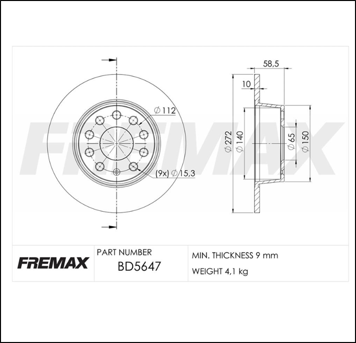 DISCOS DE FRENO TRASEROS SOLIDOS VW TAOS - JETTA 2018 / 2024 - 272 MM