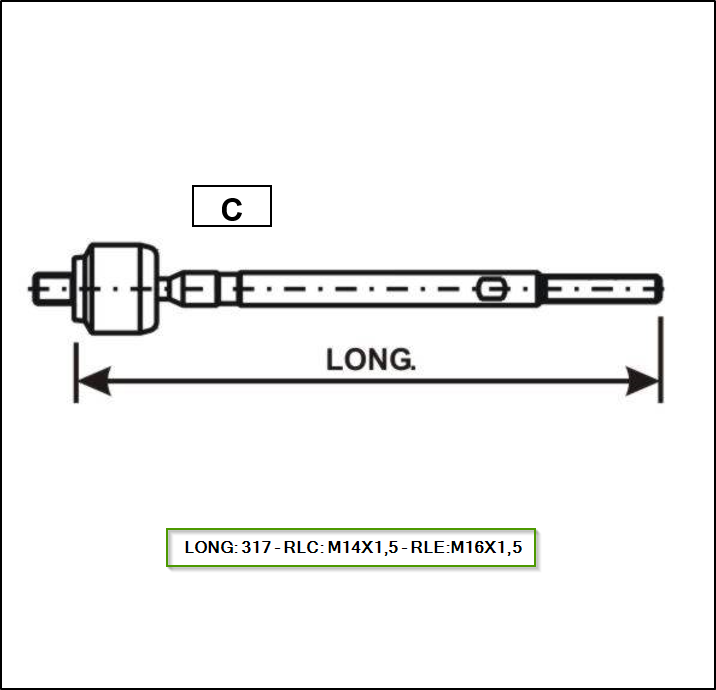 ART. AXIAL  (PRECAP) -VW POLO 2018 / VIRTUS 2018 / T-CROSS / NIVUS 2020    EPS - TIPO C - LONG: 317
