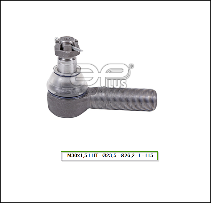 EXTREMO DE DIRECCION IZQ. MB 715C ACCELO - 915C ACCELO O400 - M30x1,5 LHT - Ø23,5 - Ø26,2 - L=115