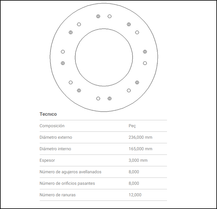 REVESTIMIENTO DE EMBRAGUE - PEUGEOT PARTNER - 307 - CITROEN C4