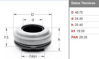 CRAPODINA DE EMBRAGUE PEUGEOT 206/207/208/307/406/607/806/807 - CITROEN C3 (VKC2523)