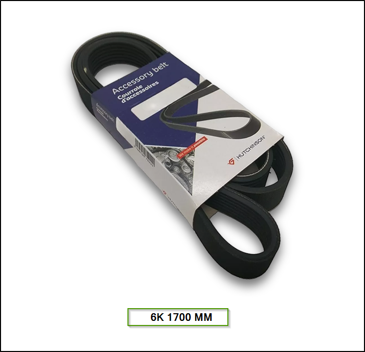 CORREA POLY V FORD ECOSPORT FIESTA ESCORT KA MOTORES 1.0 99> 1.4 TD 8V 03> 1.6 8V 16V 94> HYUNDAI COUPE 2.7 24V V6 01> PEUGEOT 206 207 306 405 406 1.4 8V - 1.6 16V 1.9 8V D TD 02> TOYOTA COROLLA V VTI 1.8 16V 01> VW CROS FOX SURAN 1.6 8V 04> - 6K 1700 MM