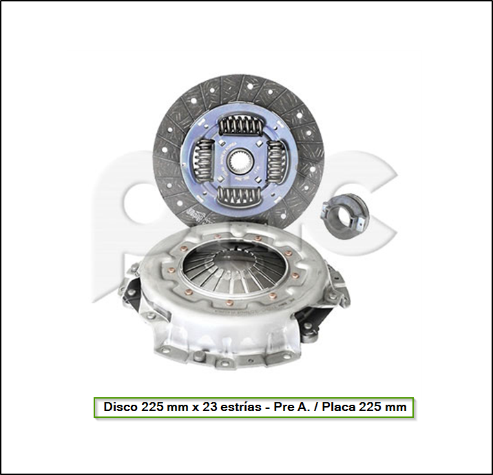 KIT DE EMBRAGUE P+D+C HYUNDAI GALLOPER 2.5 TDI - TCI 94/... 225 MM - 23 ESTRIAS
