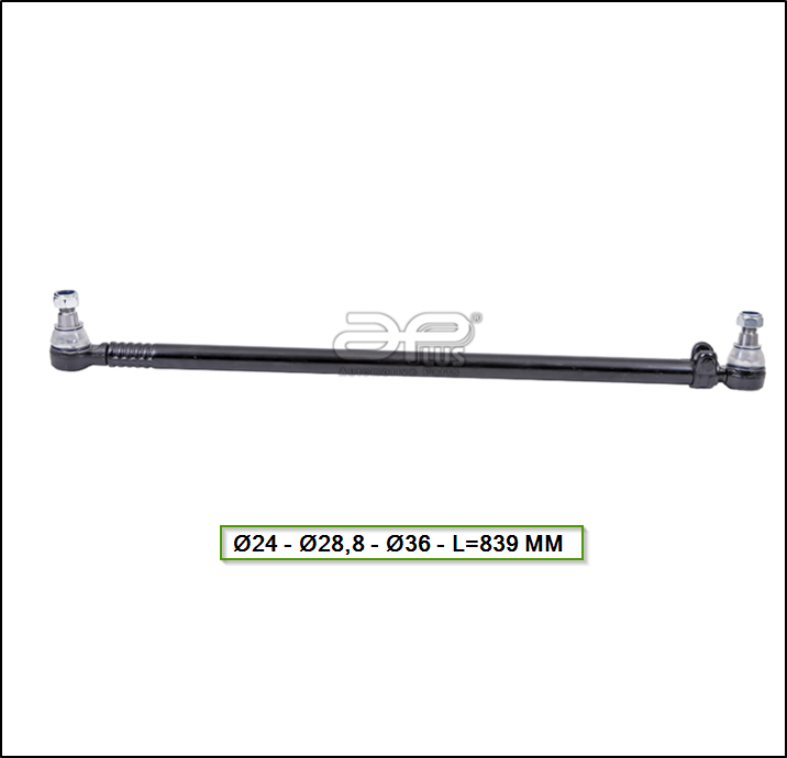 BARRA DE DIRECCION -  MERCEDEZ BENZ  AXOR - ACTROS - Ø24 - Ø28,8 - Ø36 - L=839