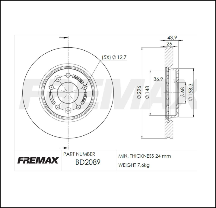 DISCO DE FRENO DELANTEROS NISSAN X-TRAIL - RENAULT KOLEOS 2.5 16V CVT 2018/2024 VENTILADOS