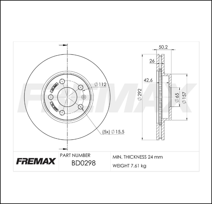 DISCO DE FRENO DELANTEROS VENTILADO FORD TERRITORY 1.5L GTDI 2020/2024
