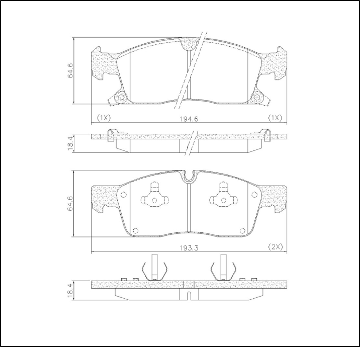 PASTILLA DE FRENO DELANTERA- JEEP GRAND CHEROKEE 2012/16