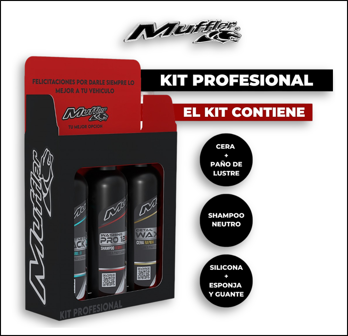 KIT COSMETICA VEHICULAR X3 UNIDADES DE 500 CC (CAJA X 4 KITS)