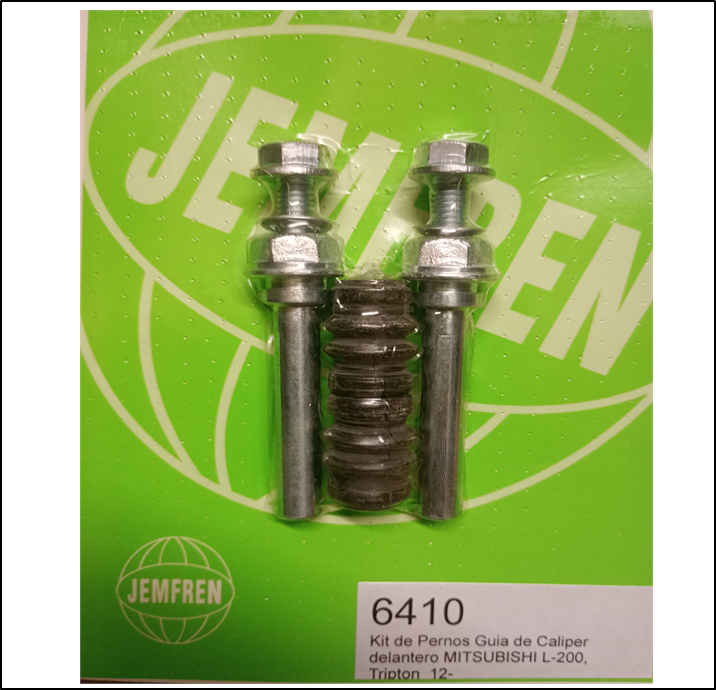 KIT DE PERNOS GUIA DE CALIPER DELANTERO MITSUBISHI L-200 TRITON 2010/2018