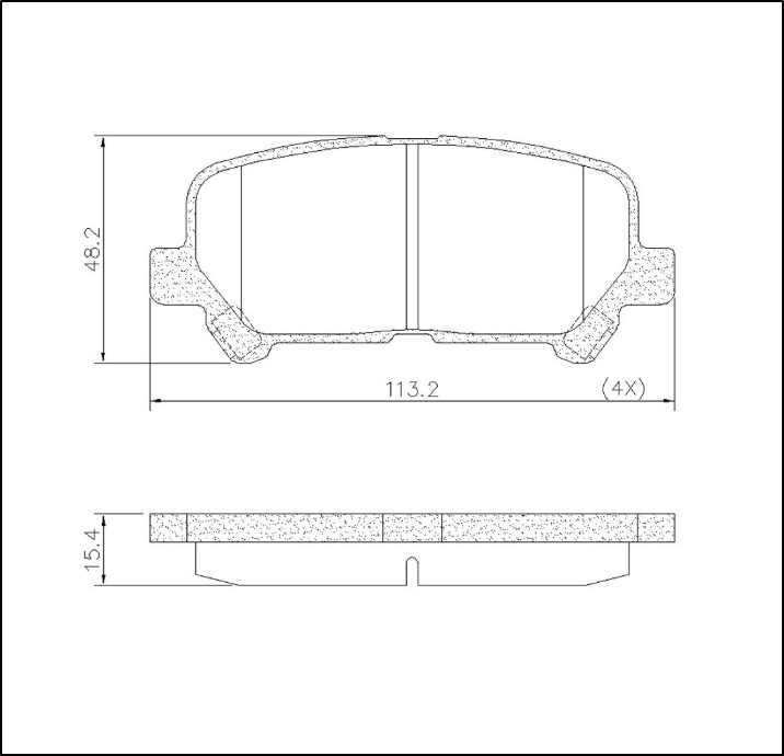 PASTILLA DE FRENO TRAS CHEVROLET TRAILBLAZER 2.8 21/... HONDA PILOT - TOYOTA HI-ACE 2021/..