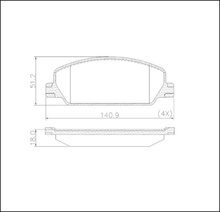 PASTILLAS DE FRENO DELANTERAS CITROEN C3 AIRCROSS 2019/2025 - FIAT FASTBACK 1.3 T 270 Turbo AT6 - PULSE 1.0 2022/2025