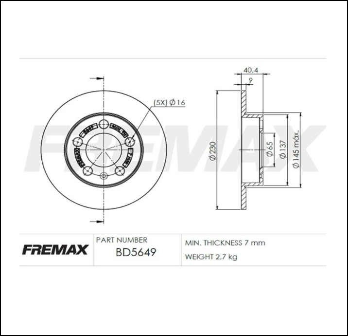 DISCO DE FRENOS TRASEROS SOLIDOS VW VIRTUS - T-CROSS - VIRTUS - POLO 20/...