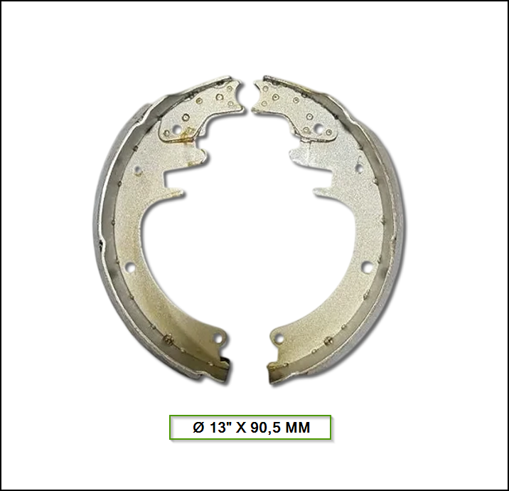 JGO. ZAPATAS DE FRENO TRASERAS FORD F-4000/ DEUTZ AGRALE (2002/...) 13" 90,5 MM. (0994)