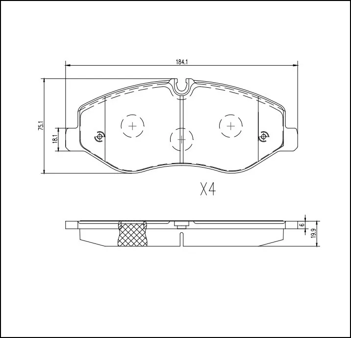 PASTILLAS DE FRENO DELANTERA  MB VITO MB CLASE V - 2014/...