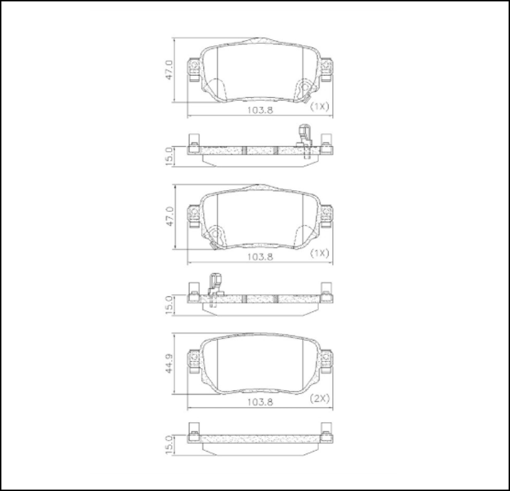 PASTILLAS DE FRENO RENAULT KOLEOS 2 2.5 Sce - 1.6 Dci 16/... NISSAN LAEF 2 - X-TRAIL 3 - QASHQAI 2 TRASERAS