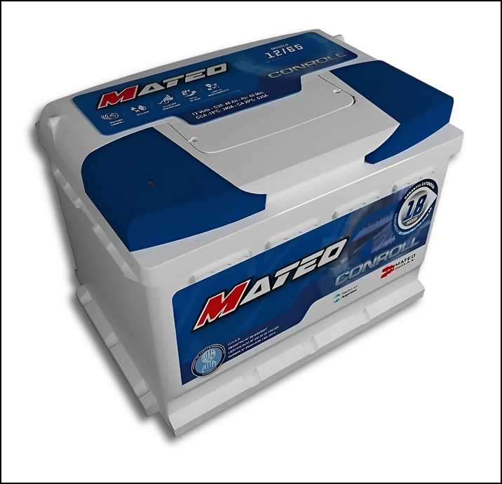 BATERIA MATEO 12X65 LARGO: 245 MM - ANCHO: 175 MM - ALTO: 175 MM CCA -18° 340 A (BLANCA)