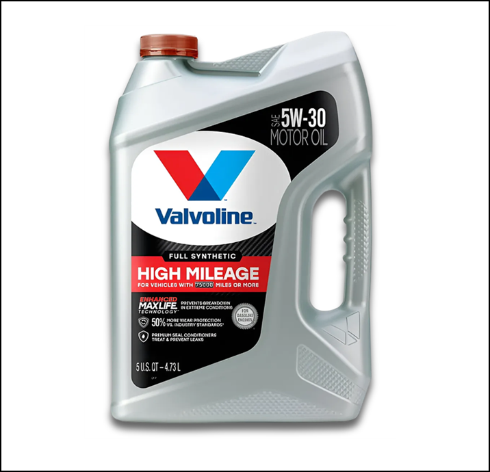 ACEITE VALVOLINE  HIGH MILEGAE -  5W30, SN PLUS, SN. USA CAJA  X 3 UN. -  4,73L -( SINTETICO )