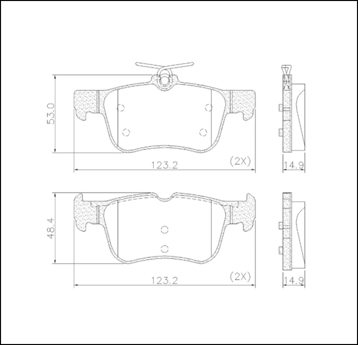 PASTILLAS DE FRENO TRASERA FORD BRONCO 2.0L4 Ti-VCT 2020/2025 - MAVERICK 2.0 4X2 - 4X4 AT 2022/2205