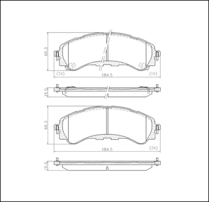 PASTILLAS DE FRENO DELANTERA FORD RANGER RAPTOR 2.0L BIT 4X4 10AT 2019/2025