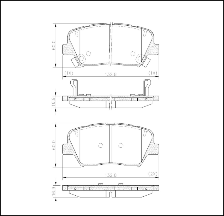 PASTILLAS DE FRENO DELANTERA HYUNDAI CRETA 2.0 L 16V DOHC L4 - 1.0 L 12V DOHC L3 2021/2025