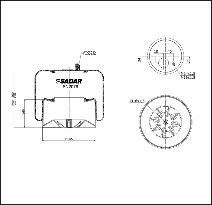 MUELLE DE SUSPENSION NEUMATICA MB AXOR - ACTROS