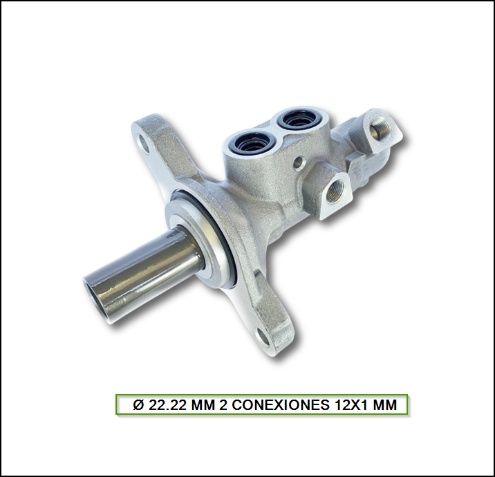 BOMBA DE FRENO  RENAULT DUSTER - OROCH  2017/..(2 CONEXIONES 2 12X1 MM)  DIAM: Ø 22.22 (ALUMINIO)