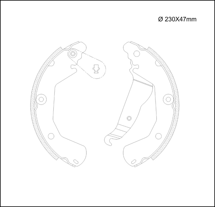 ZAPATA DE FRENO TRASERA CHEVROLET SPIN - TRAKER - COBALT - 2012/2026 - Ø 230 MM X 47 MM