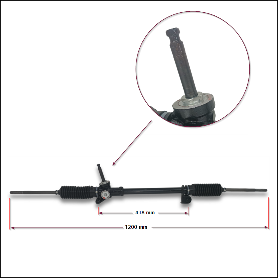CAJA DE DIRECCION MECANICA FORD FIESTA 97/... CL-CLX (PERNO LARGO)