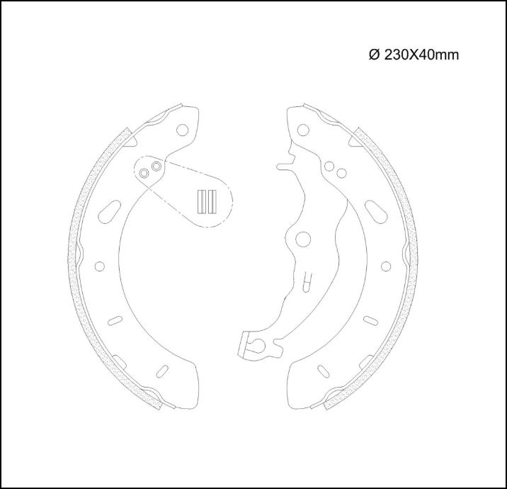 ZAPATA CON CINTA FRAS-LE - FORD FOCUS III KINETIC 2013 / 2026 Ø 230 X 40 MM