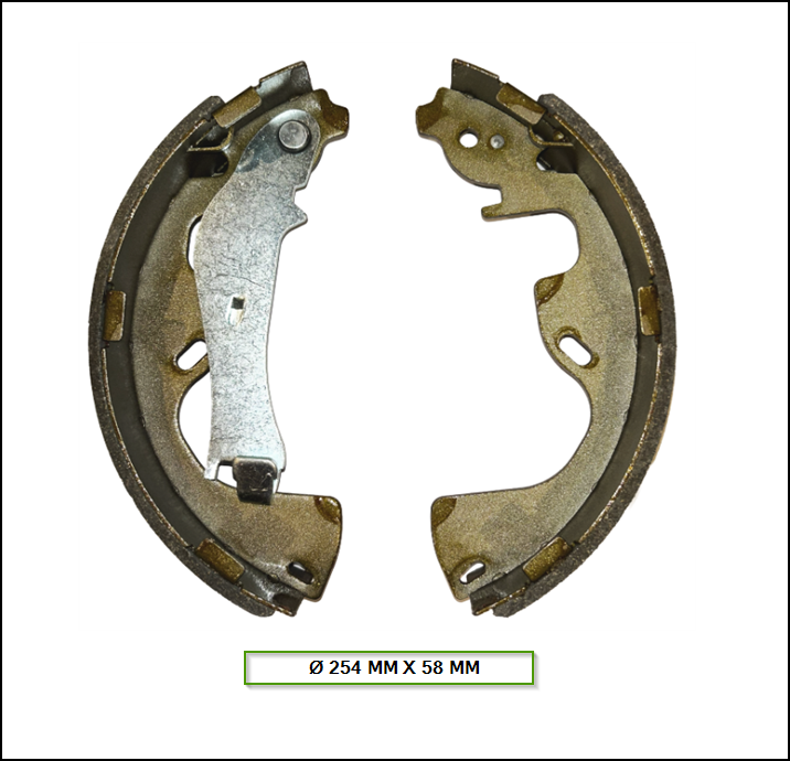 ZAPATAS CON CINTA FIAT TORO 2018 / 2026 Ø 254 X 58 MM