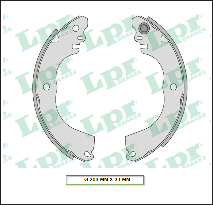 ZAPATAS CON CINTA NISSAN MARCH 2012/... Ø 203 X 31 MM