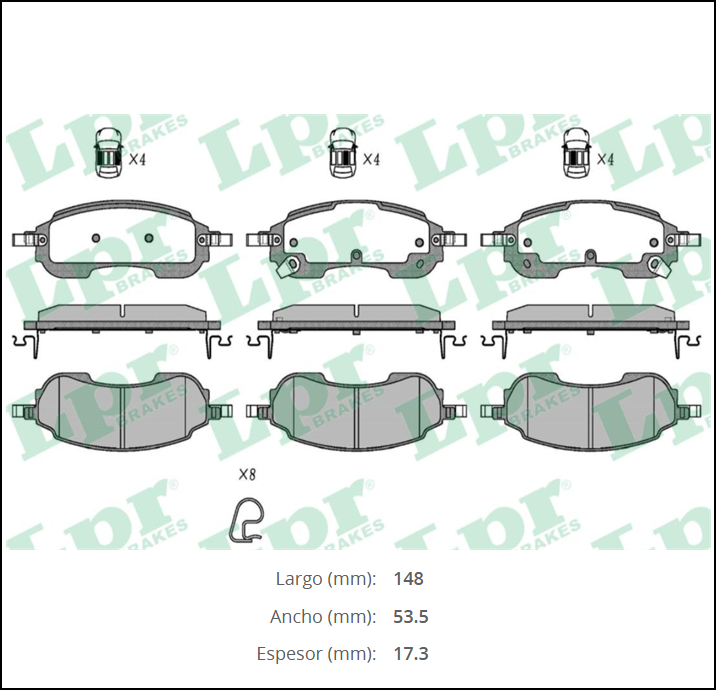 PASTILLAS DE FRENO TRASERAS FORD RANGER 2023/... - EVEREST - VW AMAROK 2024/...