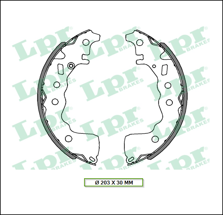 ZAPATAS CON CINTA NISSAN KICKS 1.5 2017 / 2020 - Ø 203 X 30 MM