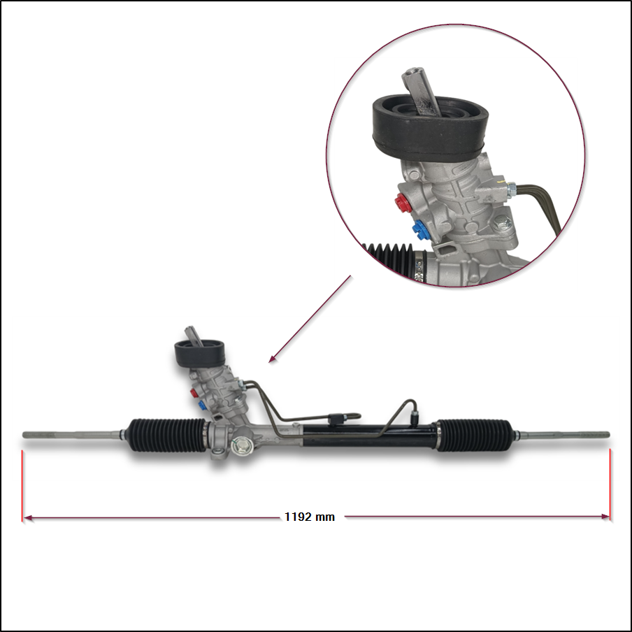 CAJA DE DIRECCION HIDRAULICA VW GOL TREND/FOX/SURAN/SAVEIRO TREND (PIÑON PLANO CUADRADO)