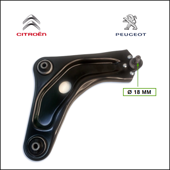 PARRILLA DE SUSPENSION DER. CITROEN CACTUS/DS3/C-ELYSEE 16/... - PEUGEOT 301/208 GTI  (CON RÓTULA CORTA)