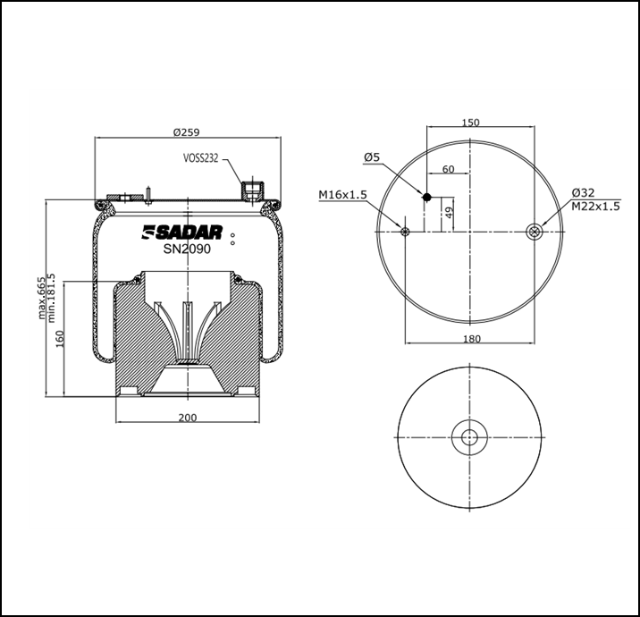 MUELLE DE SUSPENSION NEUMATICA MB ACTROS