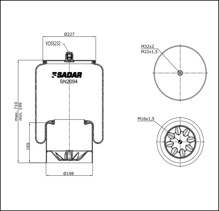 MUELLE DE SUSPENSION NEUMATICA MB ACTROS 2545